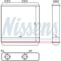 Nissens Échangeur de chaleur, chauffage habitacle 72663