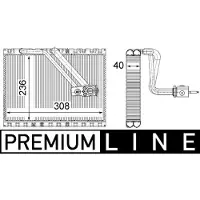 MAHLE ORIGINAL Évaporateur, climatisation AE 128 000P