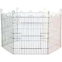 PawHut , enclos de jeu pour chiots, avec porte, pour petits chiens, composé de 6 panneaux