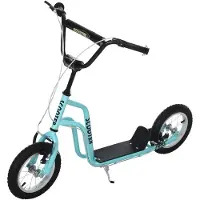 HOMCOM Trottinette pour enfants à guidon réglable avec pneus à air de 12 pouces, bleue