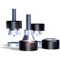 Soundcare SuperSpikes M6 Argent - Lot de 4 (Installation murale, Support), Pied + support mural pour enceinte, Argent
