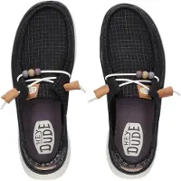 HeyDude Wendy Peak Baja Chaussures basses femme Stripe Noir Taille 40