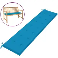 vidaXL Coussin de banc de jardin bleu 200x50x3 cm tissu oxford