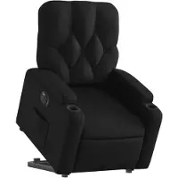 vidaXL Fauteuil relax releveur électrique noir similicuir