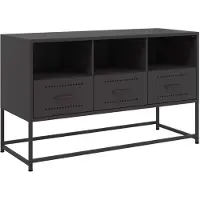 vidaXL Armoire TV noire 100,5x39x60,5 cm Acier