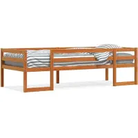 vidaXL Lit d'enfant brun ciré 80x200 cm pin massif