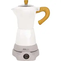 Jocca cafetière électrique espresso en blanc pour jusqu'à 6 tasses avec tête pivotante à 360°, sans fil