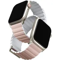 Uniq Bracelet Revix Premium Edition réversible Apple Watch | 44/45/46/49 mm - Blush Pink / White