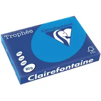 Clairefontaine Trophée - Papier teinté - bleu intense - A3 (297 x 420 mm) - 80 g/m² - 500 feuille(s)