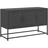vidaXL Armoire TV noire 100,5x39x60,5 cm Acier