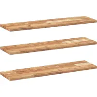 vidaXL Étagères flottantes 3 pcs 80x20x2 cm acacia massif à l'huile