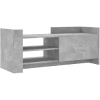 vidaXL Armoire TV gris béton 100x35x40 cm Bois composite