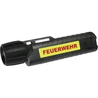 UK Lampe de casque 4AA eLED CPO, TS interrupteur arrière, noir, rél. bande, POMPIERE (15.70 cm, 130 lm)