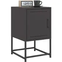 vidaXL Tables de chevet 2 pcs noir 36x39x60,5 cm acier
