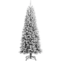 The Living Store Sapin de Noël artificiel enneigé 180 cm PVC&PE