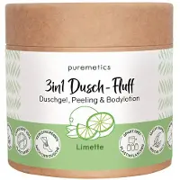 Puremetics Douche douce 3 en 1 avec peeling au sel, citron vert (250 g)
