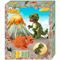 HAMA Beads Boîte Cadeau Midi - 2500 pièces - 3D Dino - - UneTaille - Perles