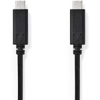 Nedis Ccgb64700bk10 Câble Usb 3.2 Gen 1 Usb-c M-usb-c M 4k@5 Gb/s Nickelé 1 M 60w 60hz