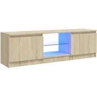 vidaXL Armoire TV avec lampes LED Chêne Sonoma 120x30x36 cm