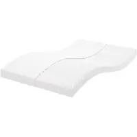 vidaXL Matelas mousse Blanc 120x200 cm 7 zones dureté 20 ILD