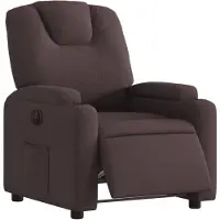 vidaXL Fauteuil relax électrique brun foncé Tissu