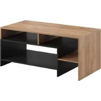 Meble Laski Table basse Alva 120 x 60 cm, finition Craft Gold Oak anthracite