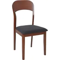Beliani Lot de 2 chaises de salle à manger, revêtement en polyester noir, bois d'hévéa brun foncé, style traditionnel, cuisine et salle à manger