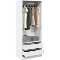vidaXL Armoire blanche 80x50x200 cm Bois composite
