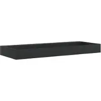 vidaXL Lavabo 120x46x11 cm Fonte minérale/fonte de marbre noir mat