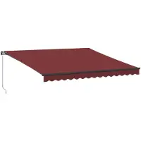 vidaXL Auvent manuel rouge vin 400x300 cm