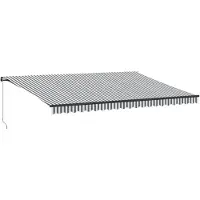 vidaXL Store manuel avec LEDs Anthracite & Blanc 500x300 cm