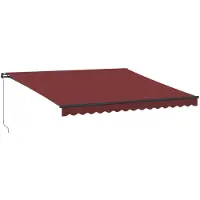 vidaXL Store manuel avec LED rouge vin 400x350 cm
