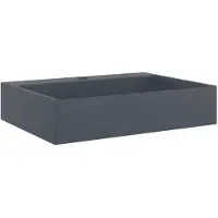 vidaXL Lavabo 50x38x11 cm fonte minérale/fonte de marbre anthracite