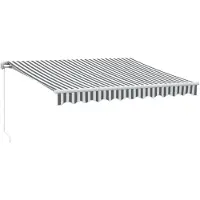 vidaXL Store manuel anthracite & blanc 300x250 cm