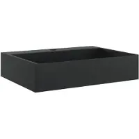 vidaXL Lavabo 50x38x11 cm Fonte minérale/fonte de marbre noir mat