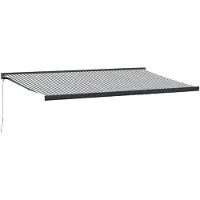 vidaXL Auvent rétractable Anthracite et blanc 5x3 m Tissu et aluminium