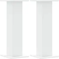 vidaXL Supports pour plantes 2 pcs blanc 30x30x80 cm bois d'ingénierie