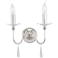 Elstead Lighting Applique murale Elstead Finsbury Park E14 double, nickel poli