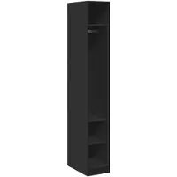 vidaXL Armoire noire 30x50x200 cm Bois composite
