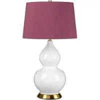 Elstead Lighting Lampe de table en céramique Isla violet et blanc, 1xE27x60W, céramique / plâtre, dimensions : 64x36x36 cm, IP20, Elstead