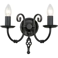 Elstead Lighting Applique murale Elstead Artisan E14 double, noire