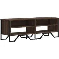 vidaXL Armoire TV marron imitation chêne 122x34x41 cm Matériau dérivé du bois
