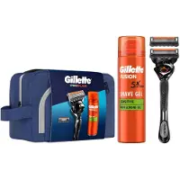 Gillette Trousse De Toilette Proglide, Rasoir + 2 Recharges Et Gel De Rasage