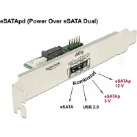 DeLOCK Slotblech 1 x eSATApd 5 V / 12 V -