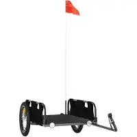 vidaXL Remorque pour vélo Noir Tissu Oxford et fer