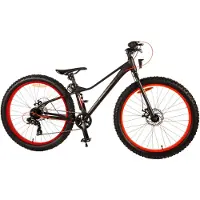 Volare Vélo enfant Gradient - Garçons - 26 pouces - Noir Orange - 7 vitesses - Prime Collection