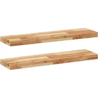 vidaXL Étagères flottantes 2 pcs 80x20x4 cm acacia massif à l'huile