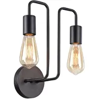 Maytoni Applique murale, 2 flammes, métal noir, E27, H 30,5cm