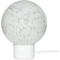 Hubsch Lampe de table verre / métal - blanc
