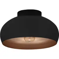 Eglo MOGANO 2 applique/plafonnier lampe éclairage - H17,5 x Ø28 cm - noir, cuivre - 1X40W excl - IP20